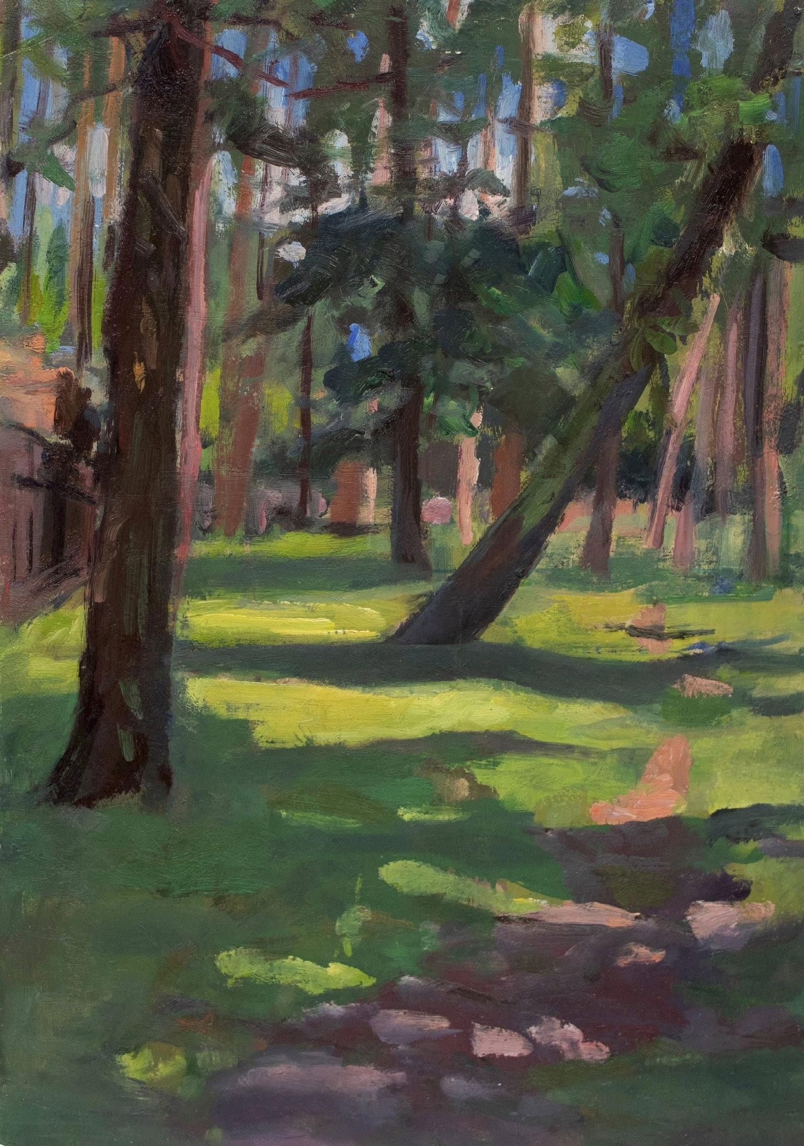 Kruchakov Samuil (Ukrainian artist), "Countenance fallen tree", oil on cardboard (1 of 3)