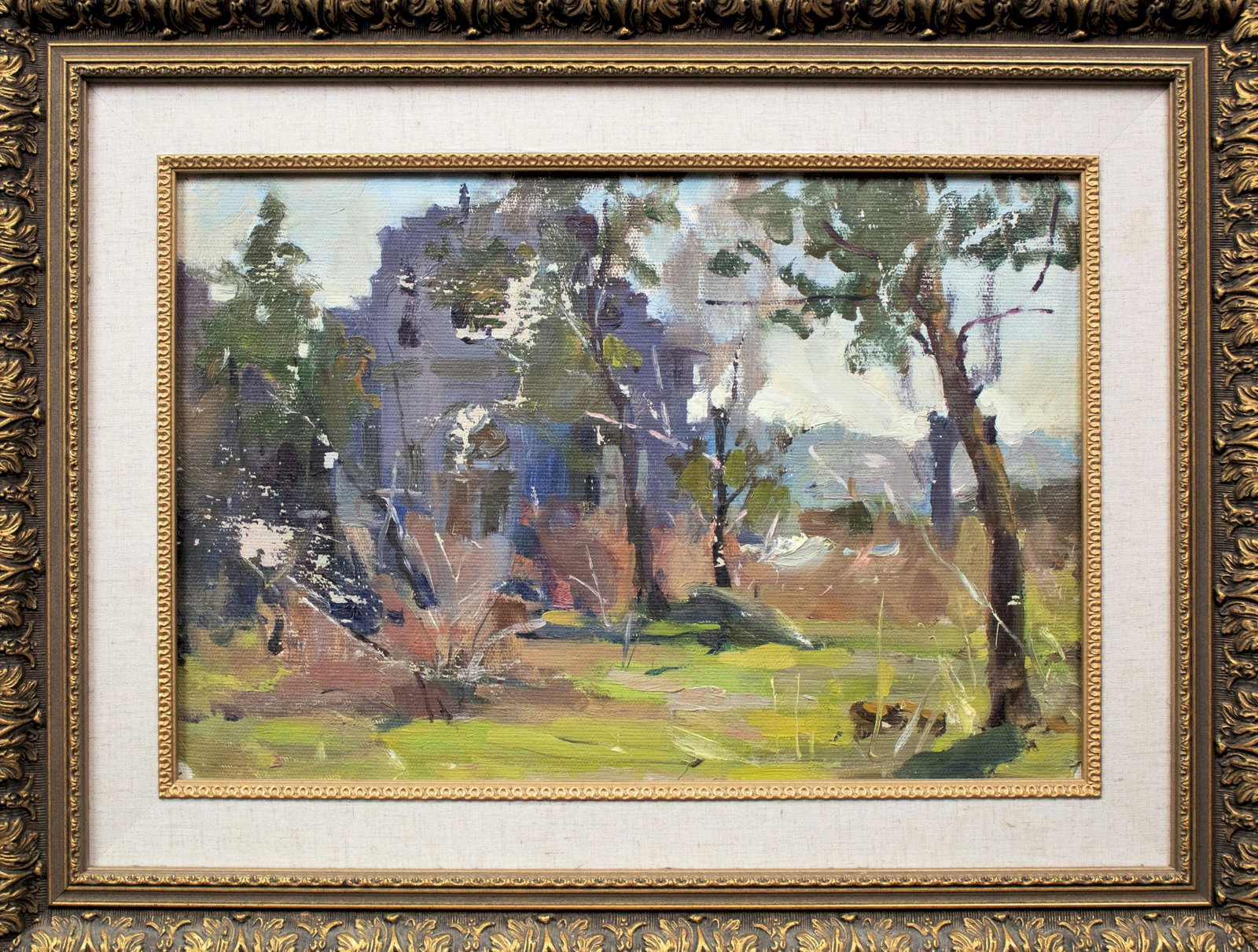Unidentified (Ukrainian artist), "The old church, Troitske village", oil on canvas (1 of 3)