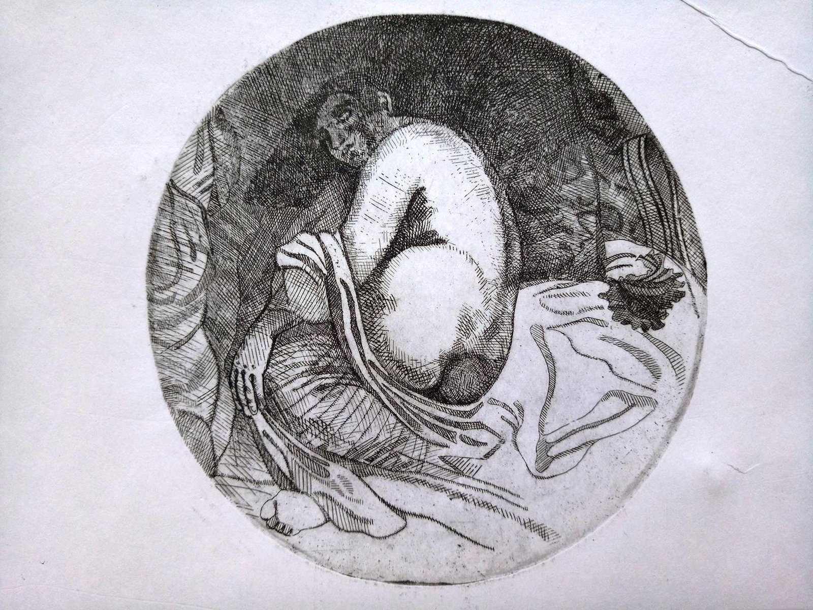 Unidentified (Ukrainian artist), "Figure", pencil on paper - 3