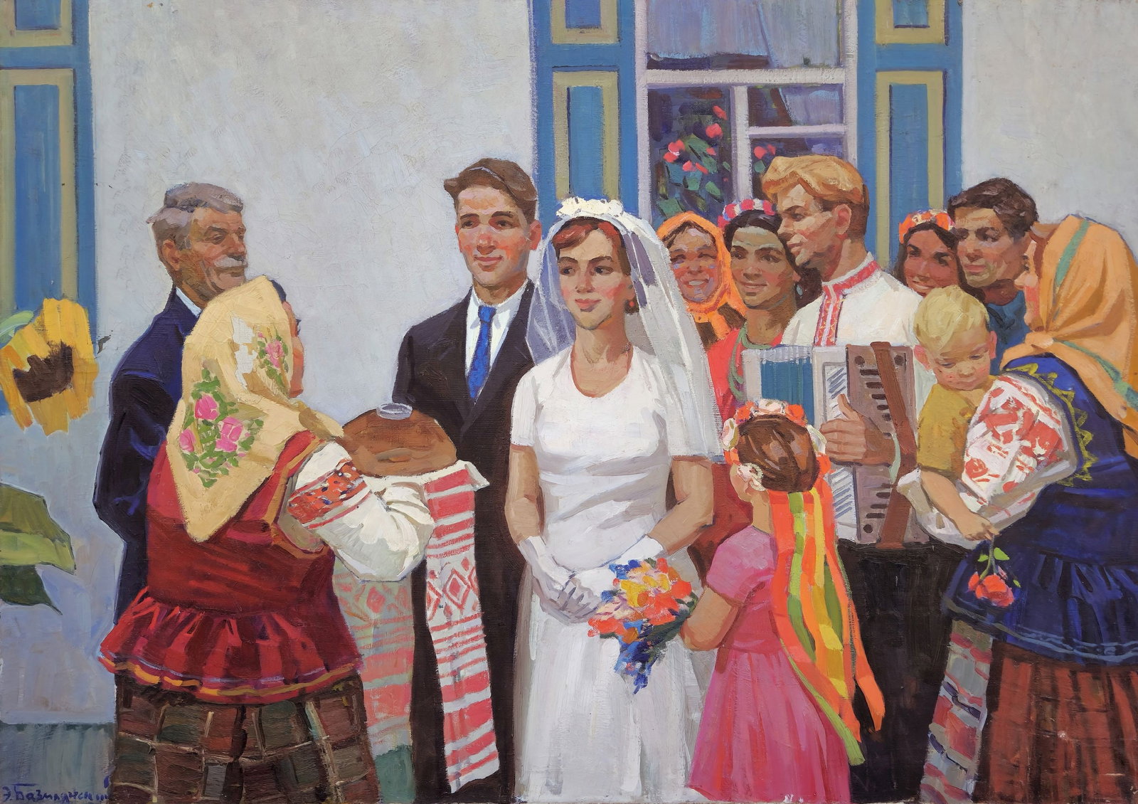 Basiliansky Eduard (Ukrainian artist), "Mother's blessing", oil on canvas (1 of 5)