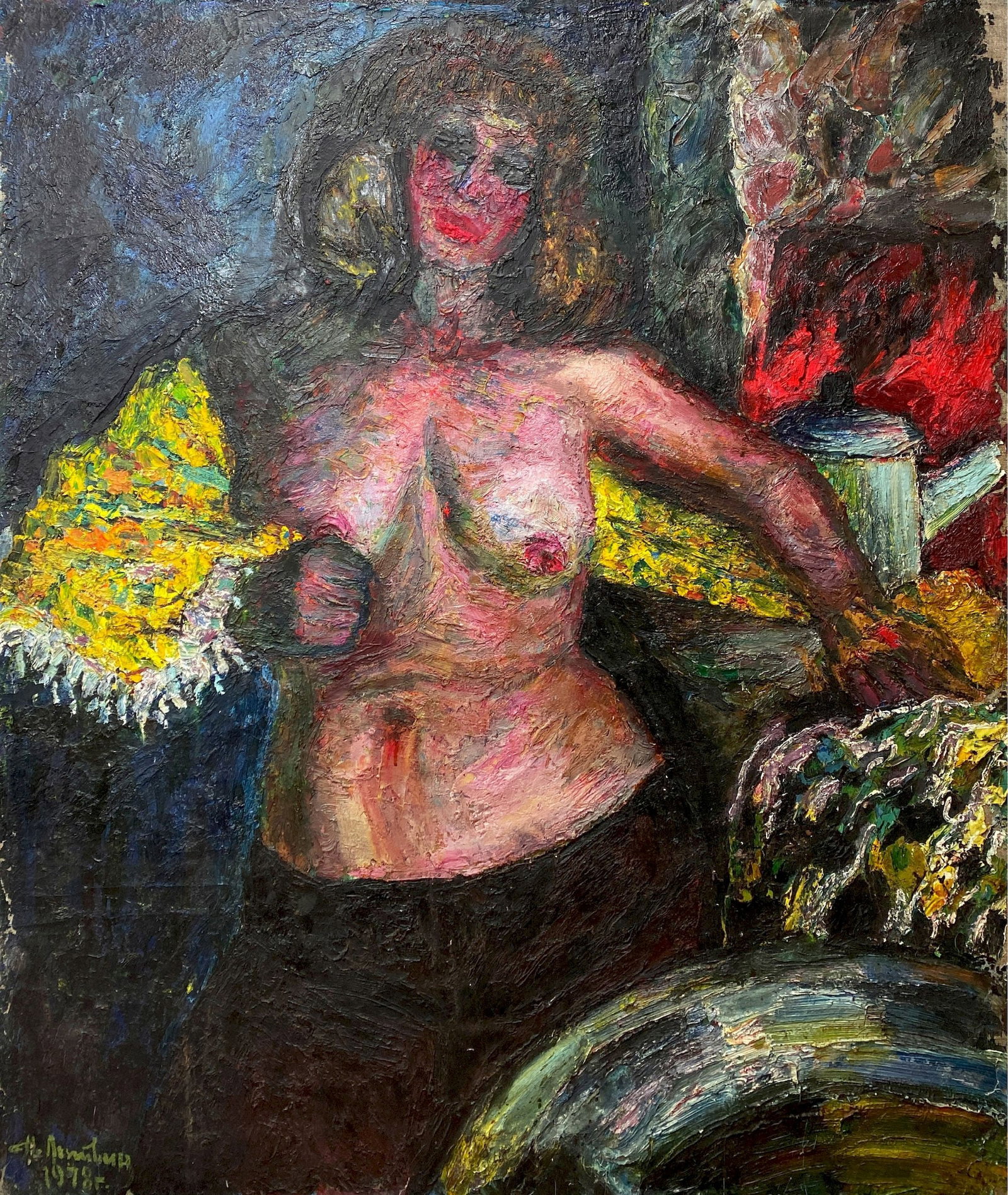 Litvinov Oleksiy (Ukrainian artist), "Naked model", oil on canvas: Title: Litvinov Oleksiy (Ukrainian artist), "Naked model", oil on canvas Description: ARTIST: Litvinov Oleksiy Grygorovich, Ukrainian artist TITLE: "Naked model" SIZE: 119 x 99 cm, (46 3/4 x 39 in.)
