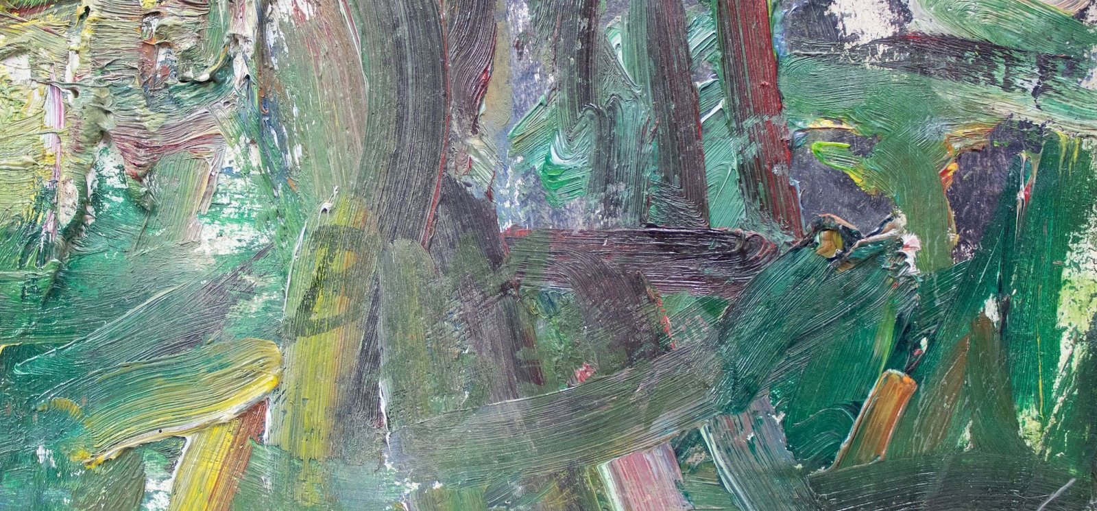 Makatukha Vasyl (Ukrainian artist), "Laundry / home village (two-sided)", oil on cardboard - 3