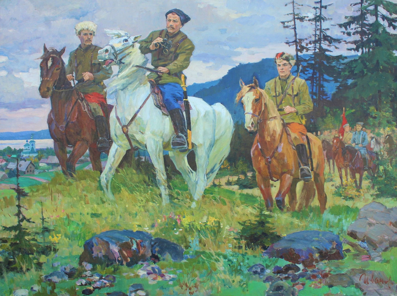 Ivanov Mykhailo (Ukrainian artist), "Chapaev", oil on canvas (1 of 4)