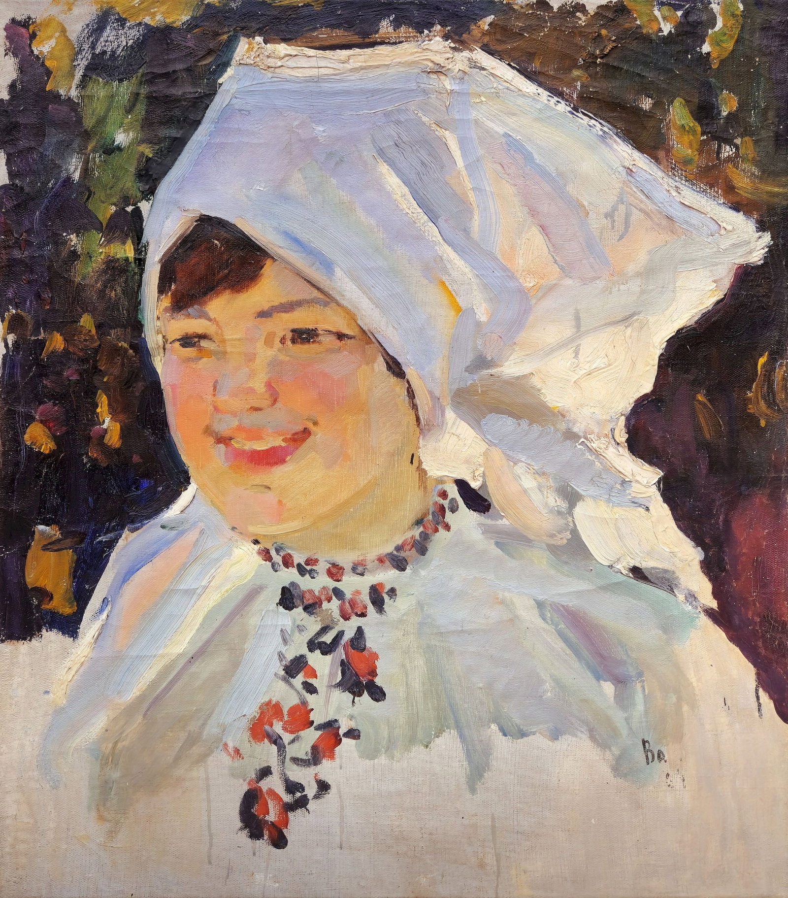 Weinstein Mykhaylo (Ukrainian artist), "Ukrainochka", oil on canvas: Title: Weinstein Mykhaylo (Ukrainian artist), "Ukrainochka", oil on canvas Description: ARTIST: Weinstein Mykhaylo Isaakovich, Ukrainian artist TITLE: "Ukrainochka" SIZE: 65 x 57 cm, (25 2/4 x 22 2/4