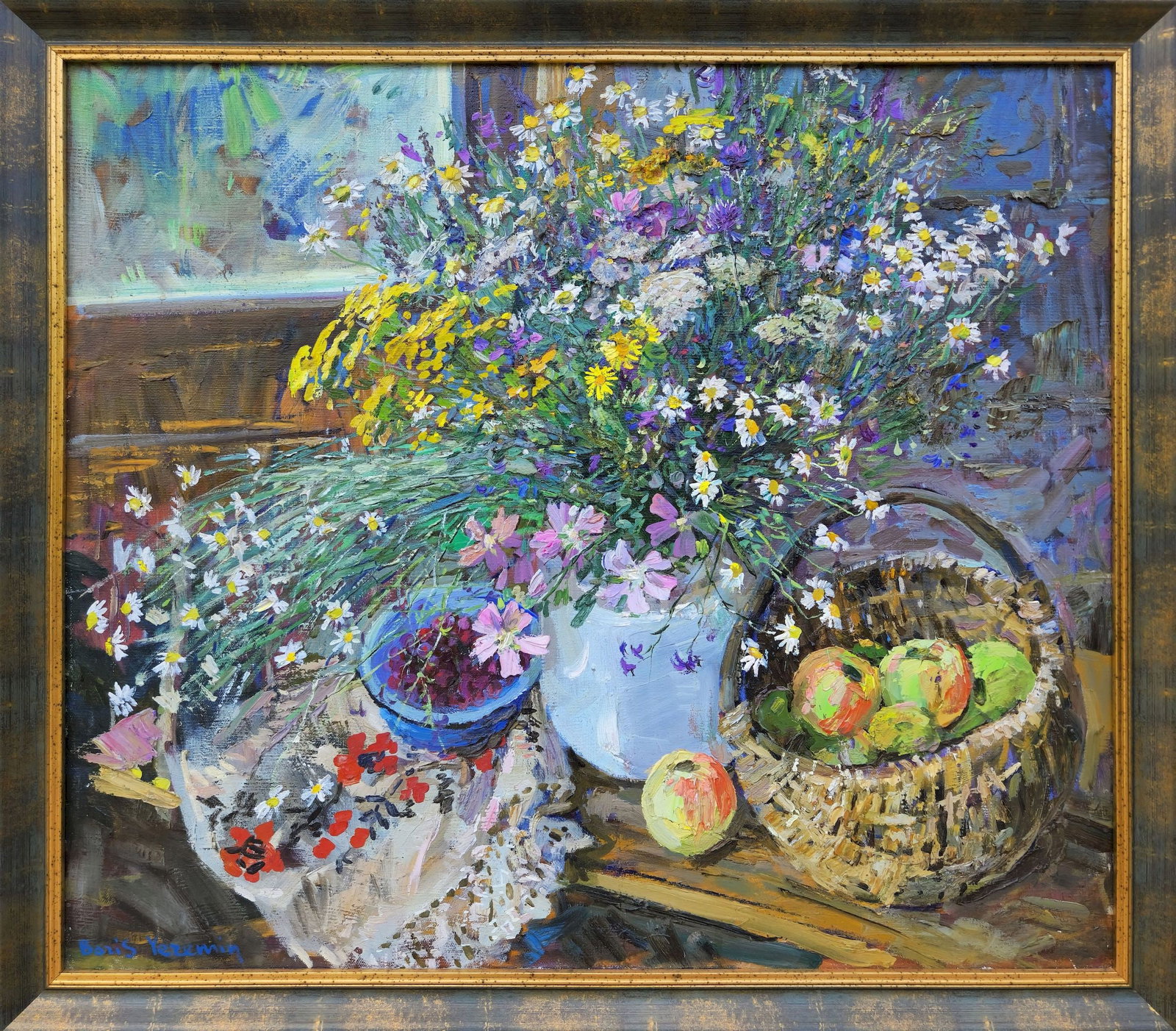 Yeremin Boris (Ukrainian artist), "Bouquet of summer", oil on canvas: Title: Yeremin Boris (Ukrainian artist), "Bouquet of summer", oil on canvas Description: ARTIST: Yeremin Boris Oleksandrovich, Ukrainian artist TITLE: "Bouquet of summer" SIZE: 75 x 86 cm, (29 2/4 x 3
