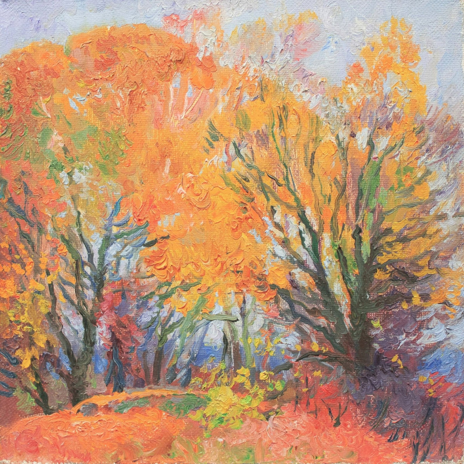 Mynka Olexandr (Ukrainian artist), "On the hill", oil on canvas (1 of 3)