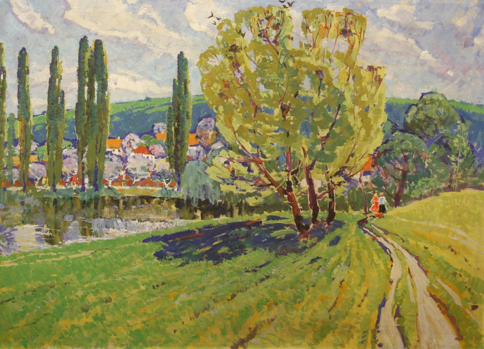 Trotsenko Oleksiy (Ukrainian artist), "Ukraine", oil on canvas: Title: Trotsenko Oleksiy (Ukrainian artist), "Ukraine", oil on canvas Description: ARTIST: Trotsenko Oleksiy Vasilyovich, Ukrainian artist TITLE: "Ukraine" SIZE: 100 x 138 cm, (39 1/4 x 54 1/4 in.) ME