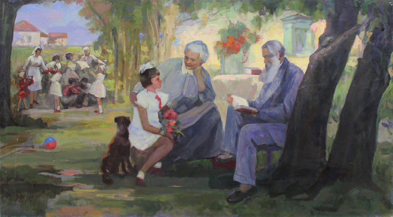 Shteinberg Moses (Ukrainian artist), "Happy old age (Artist`s repeat)", oil on canvas (1 of 4)