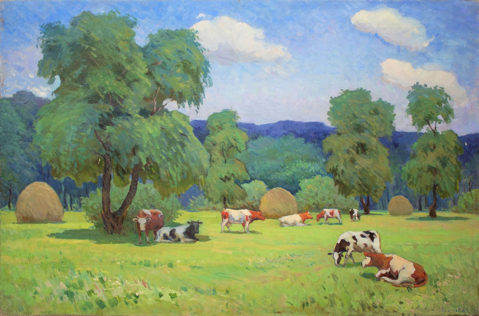 Atlantov Volodymyr (Ukrainian artist), "Afternoon", oil on canvas (1 of 5)