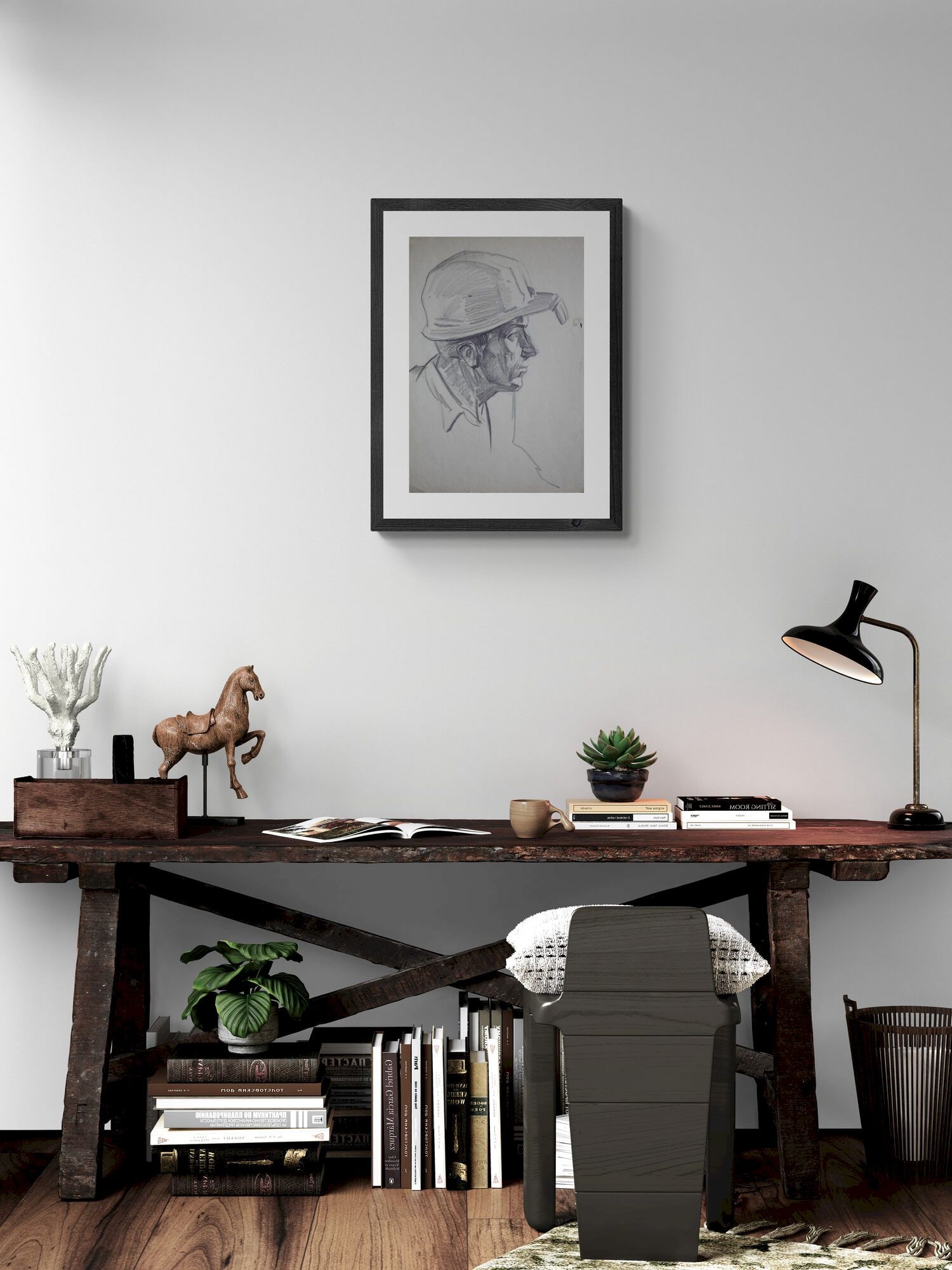 Mynka Olexandr (Ukrainian artist), "Steel-maker", pencil on paper - 2