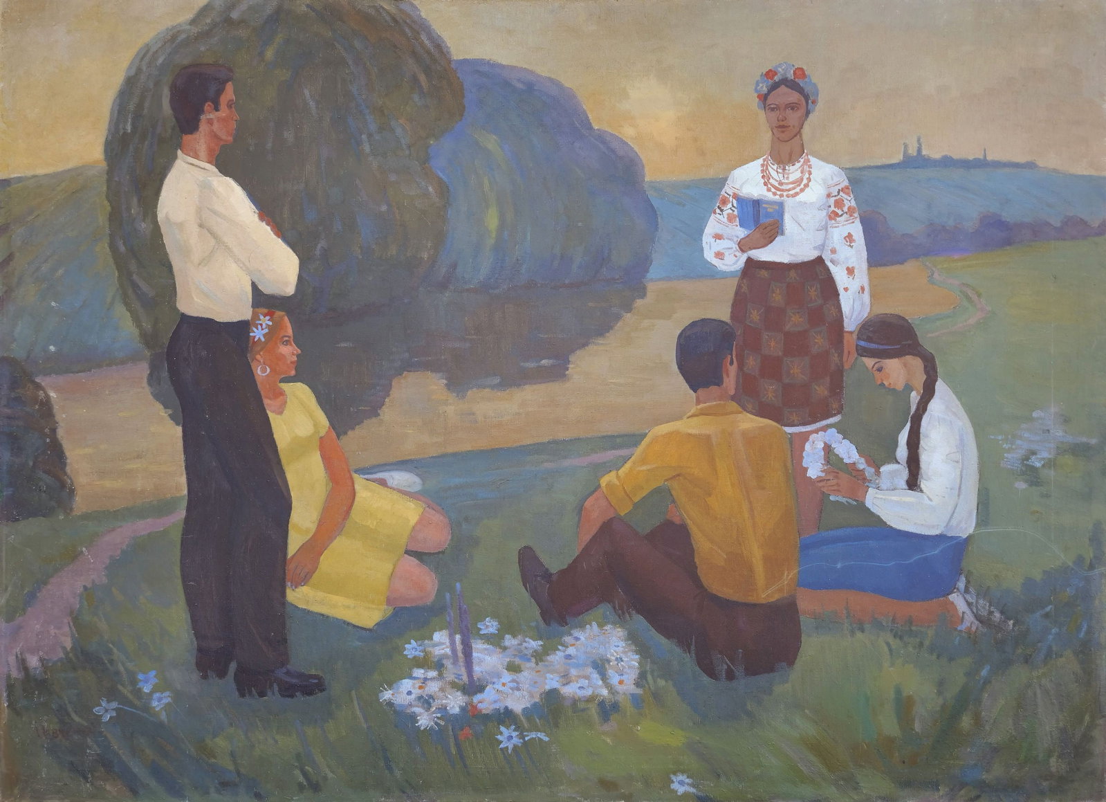 Evchenko Ivan (Ukrainian artist), "Rest of the youth", oil on canvas (1 of 5)