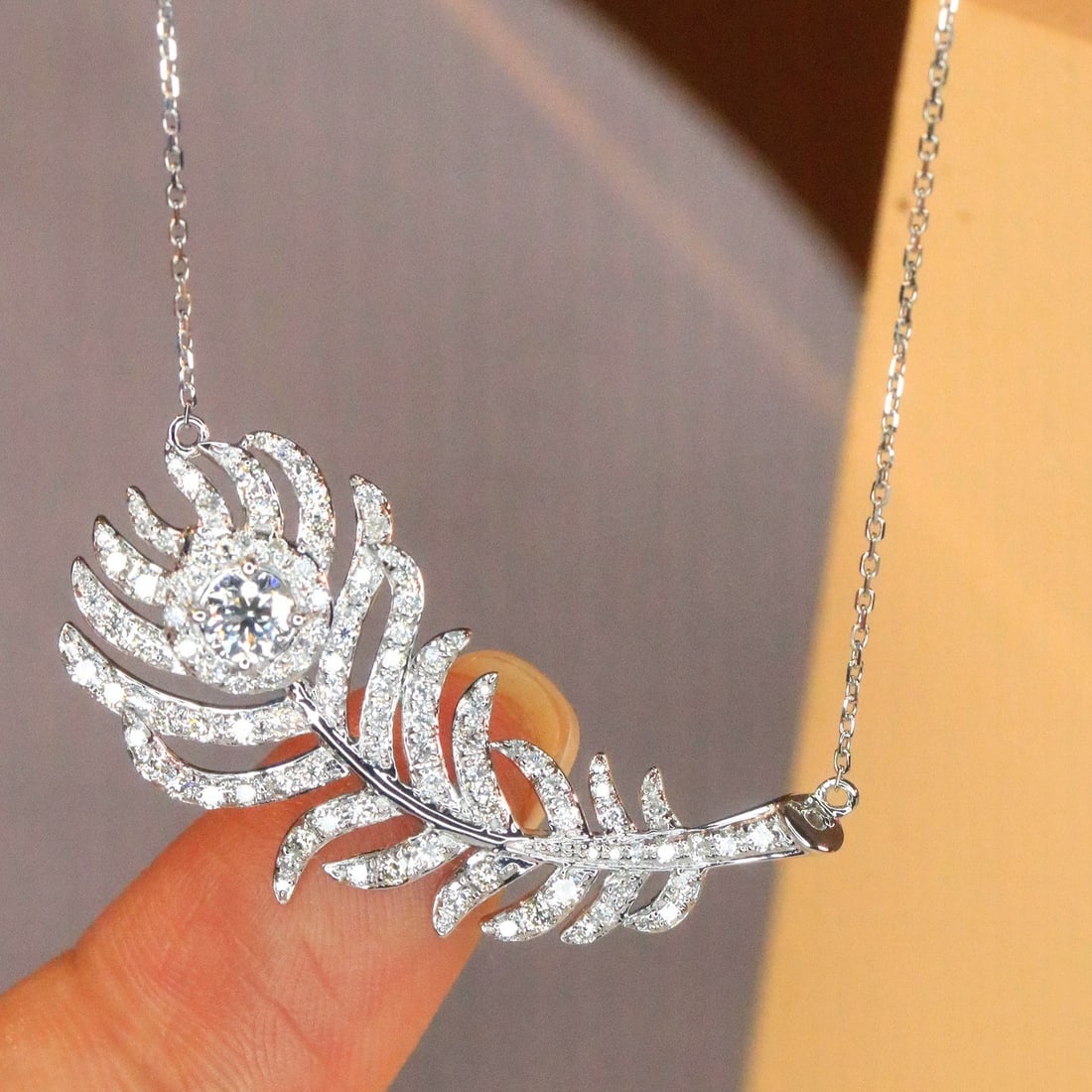 14K GOLD 1.25 CTW NATURAL H DIAMOND NECKLACE - 3