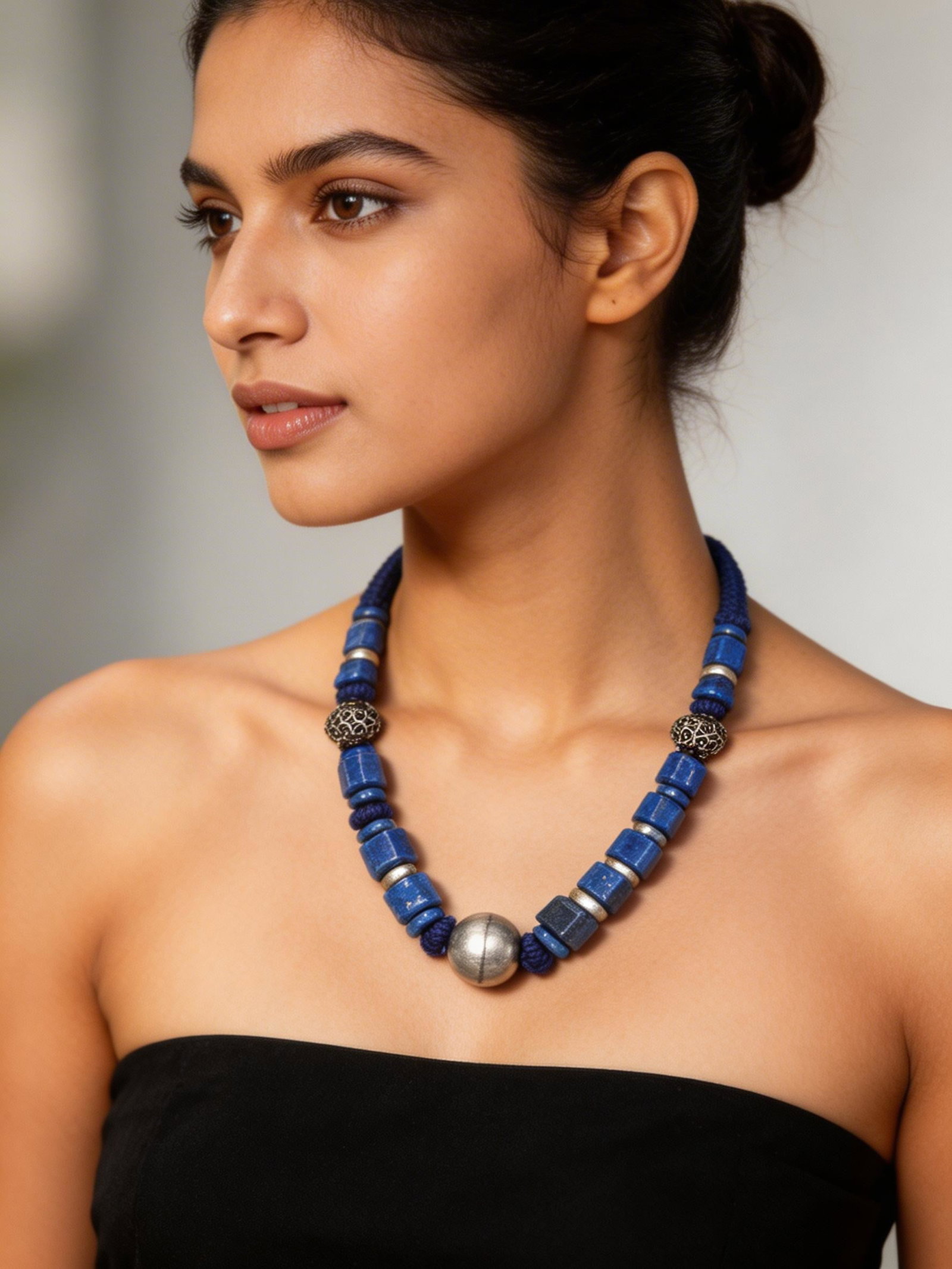 Lapis Lazuli Necklace: Title: Lapis Lazuli Necklace Description: itemcode : JCU56) Reserve: $1,166.00 Shipping: Domestic: Shipping rates are determined by destination International: Foreign shipping rates are determined by