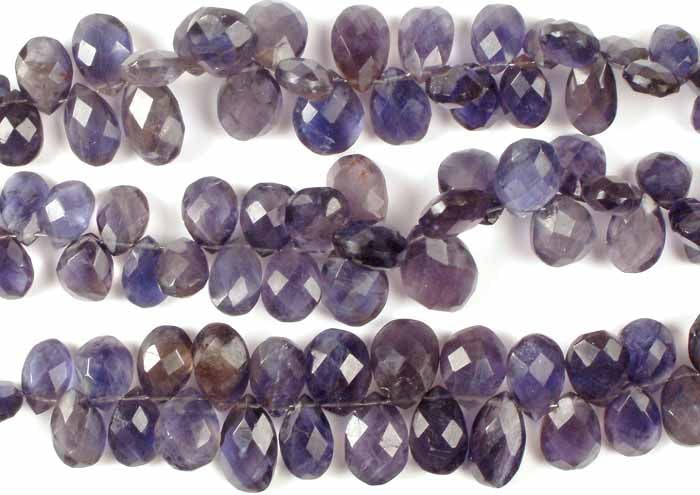 Iolite Faceted Briolette / Gemstone Beads (1 of 1)