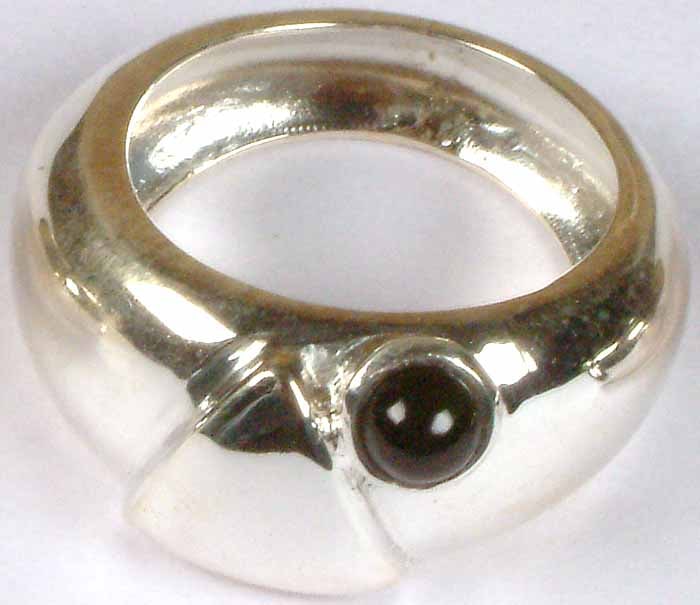 Black Onyx Ring / Finger Rings made of Sterling Silver (1 of 1)