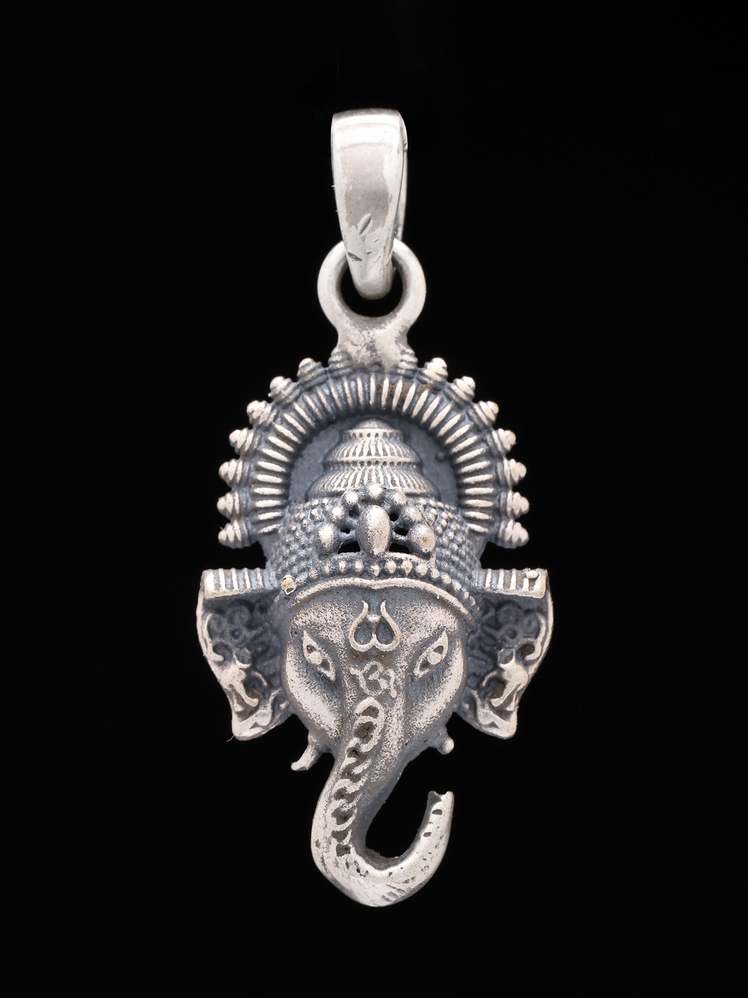Lord Ganesha Sterling Silver Pendant (1 of 2)