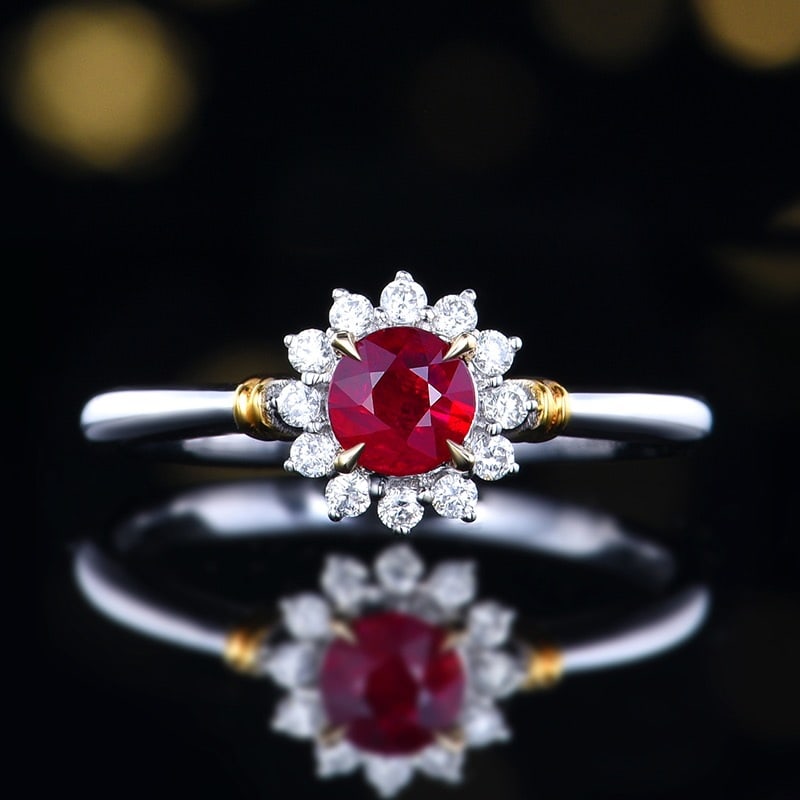 14K GOLD 0.50 CTW NATURAL RUBY and DIAMOND RING: Title:14K GOLD 0.50 CTW NATURAL RUBY and DIAMOND RING Description:Ref:230678197Gold Content:14K GoldRing Size:7.25USMain Gemstone:RubyNumber of stones:1Shape:RoundCarat Weight:0.36ct Color:PigeonBlood