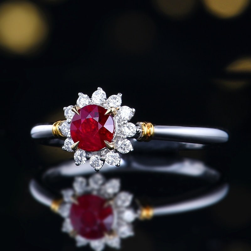 14K GOLD 0.50 CTW NATURAL RUBY and DIAMOND RING - 2