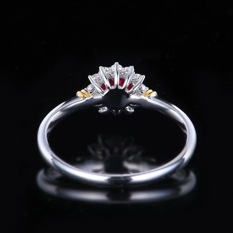 14K GOLD 0.50 CTW NATURAL RUBY and DIAMOND RING - 5