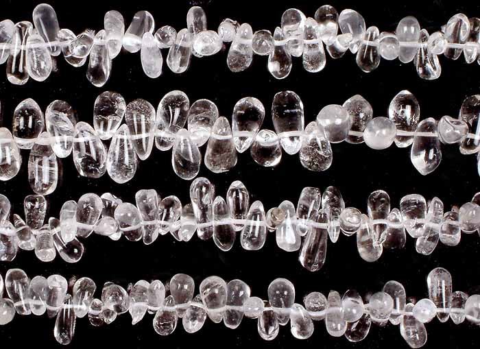 Crystal Plain Drops / Semi-Precious Gemstone Beads: Title: Crystal Plain Drops / Semi-Precious Gemstone Beads Description: These Crystal Plain Drops exude a mesmerizing allure reminiscent of delicate ice drops glistening in the sunlight. Their transluc