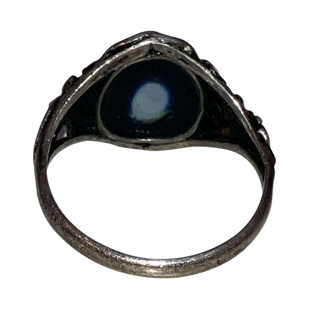 Rare Antique Artificers' Guild Sterling Silver Opal Ring Collectible - 6