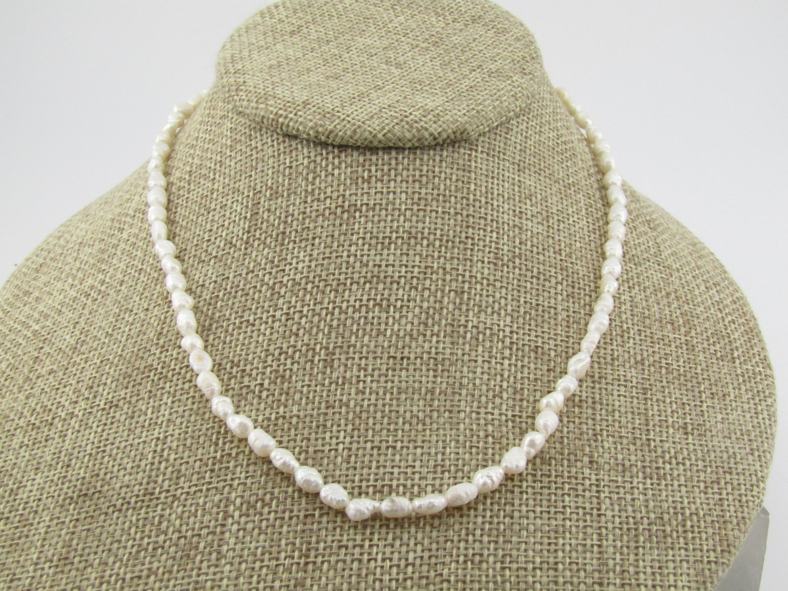 Vintage 14kt Freshwater Pearl Necklace, 16", 1980's - 2