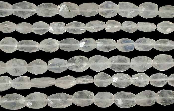Faceted Rainbow Moonstone Ovals / Moonstone Gemstone Beads (1 of 1)