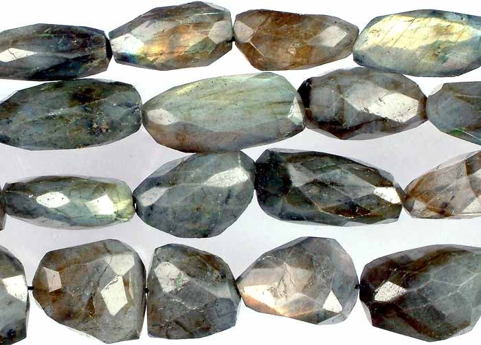 Faceted Labradorite Tumbles / Semi-Precious Gemstone Beads (1 of 1)