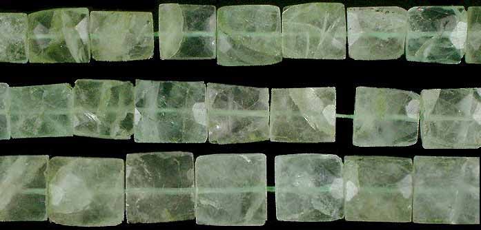 Green Fluorite Faceted Chewing Gum Shaped Beads (1 of 1)