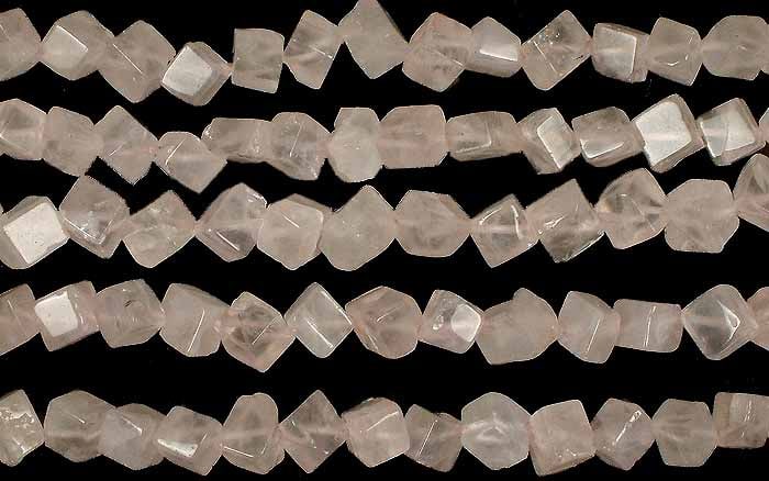 Rose Quartz Edge to Edge Cuboids / Gemstone Beads (1 of 1)