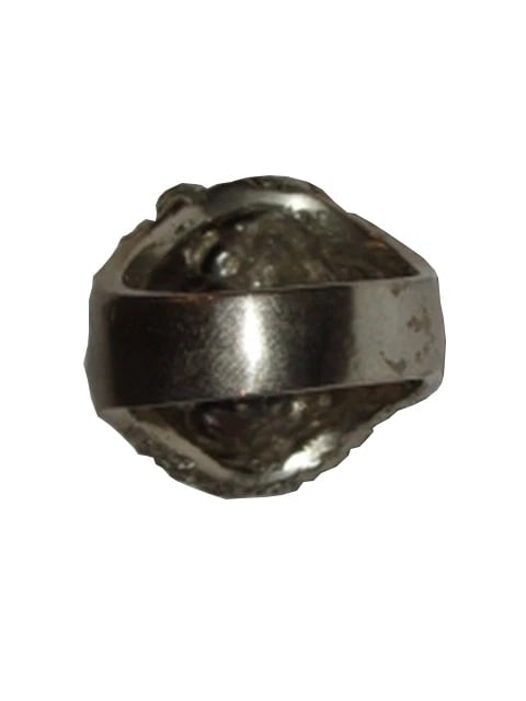 Sterling Silver Plated Brass Etruscan Lion Profile Ring - 6