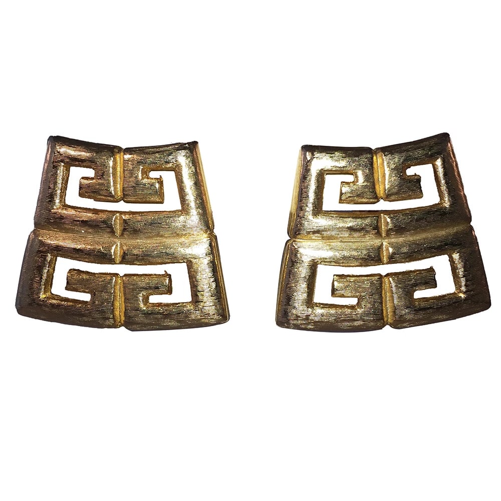 Givenchy Statement Runway Monogram Textured Earrings - 2