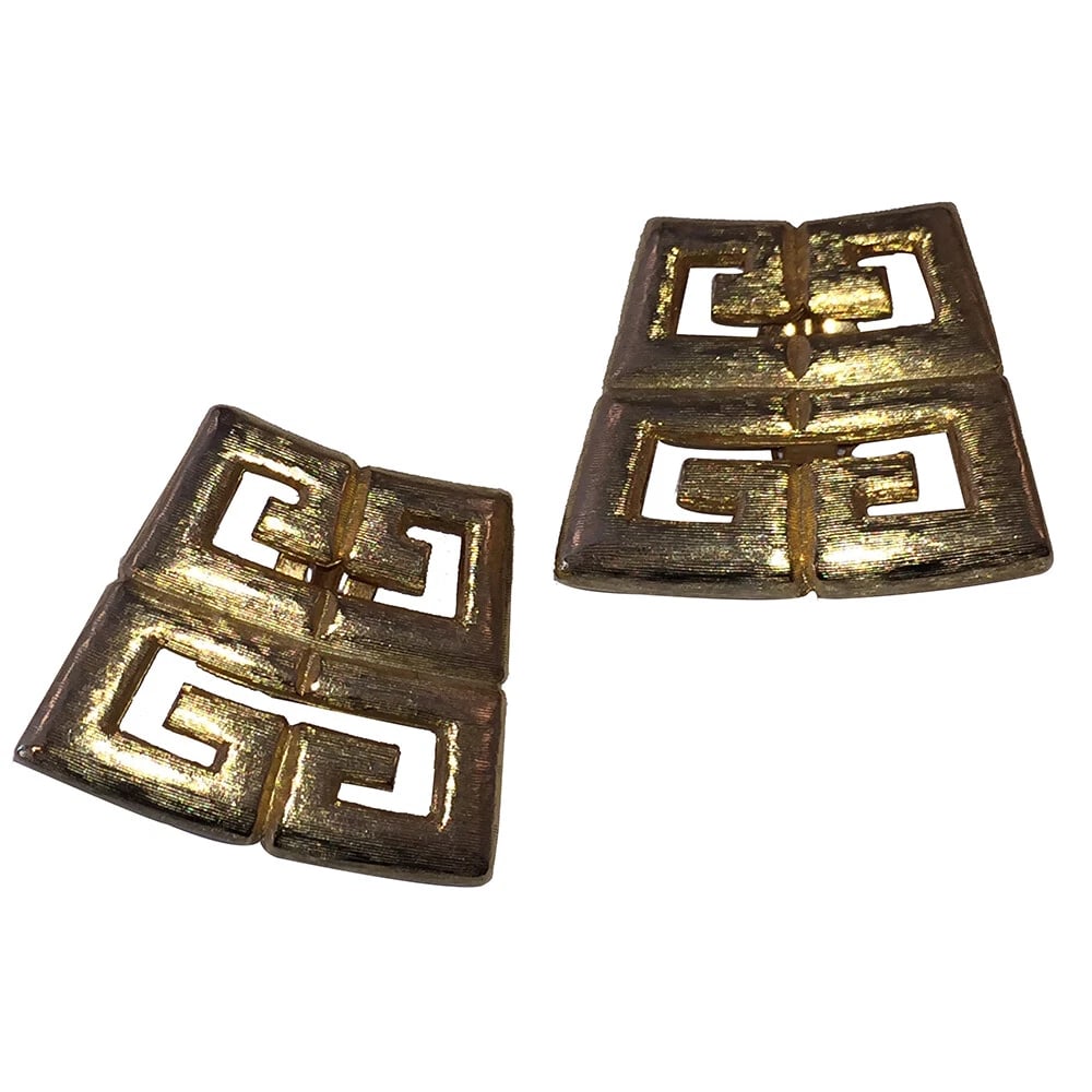 Givenchy Statement Runway Monogram Textured Earrings - 4
