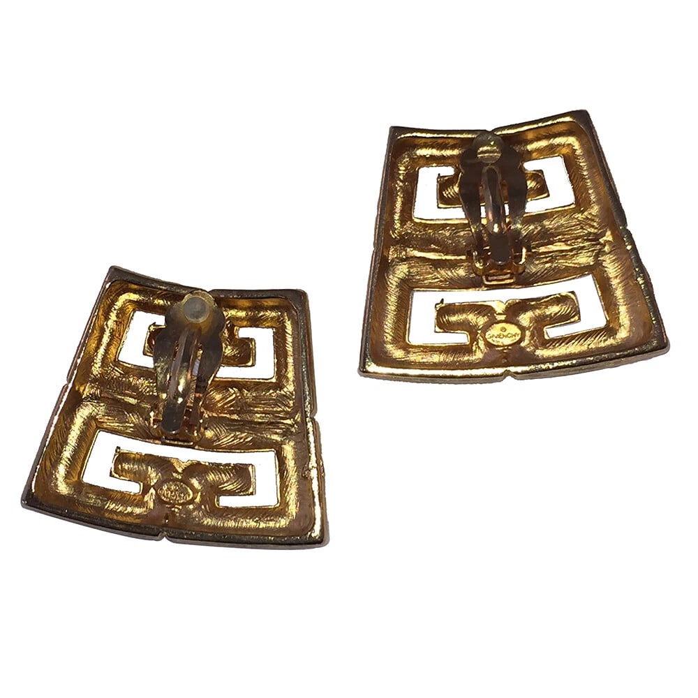 Givenchy Statement Runway Monogram Textured Earrings - 5