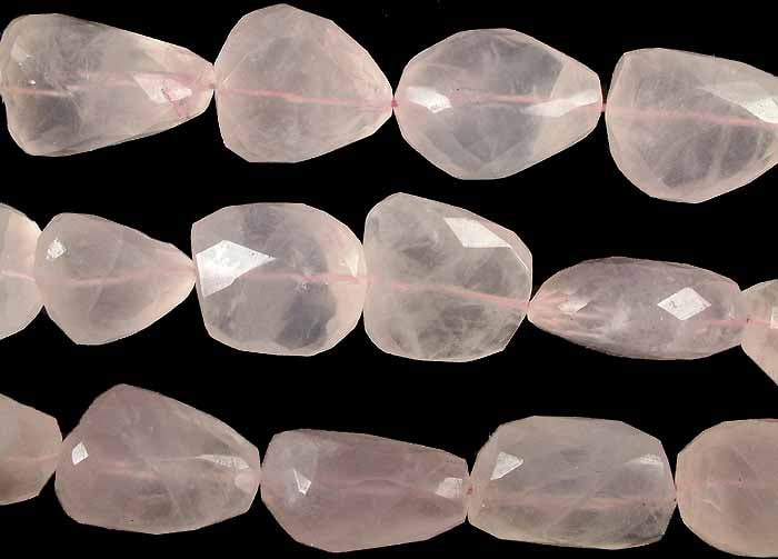 Rose Quartz Faceted Tumbles / Semi-Precious Gemstone Beads (1 of 1)