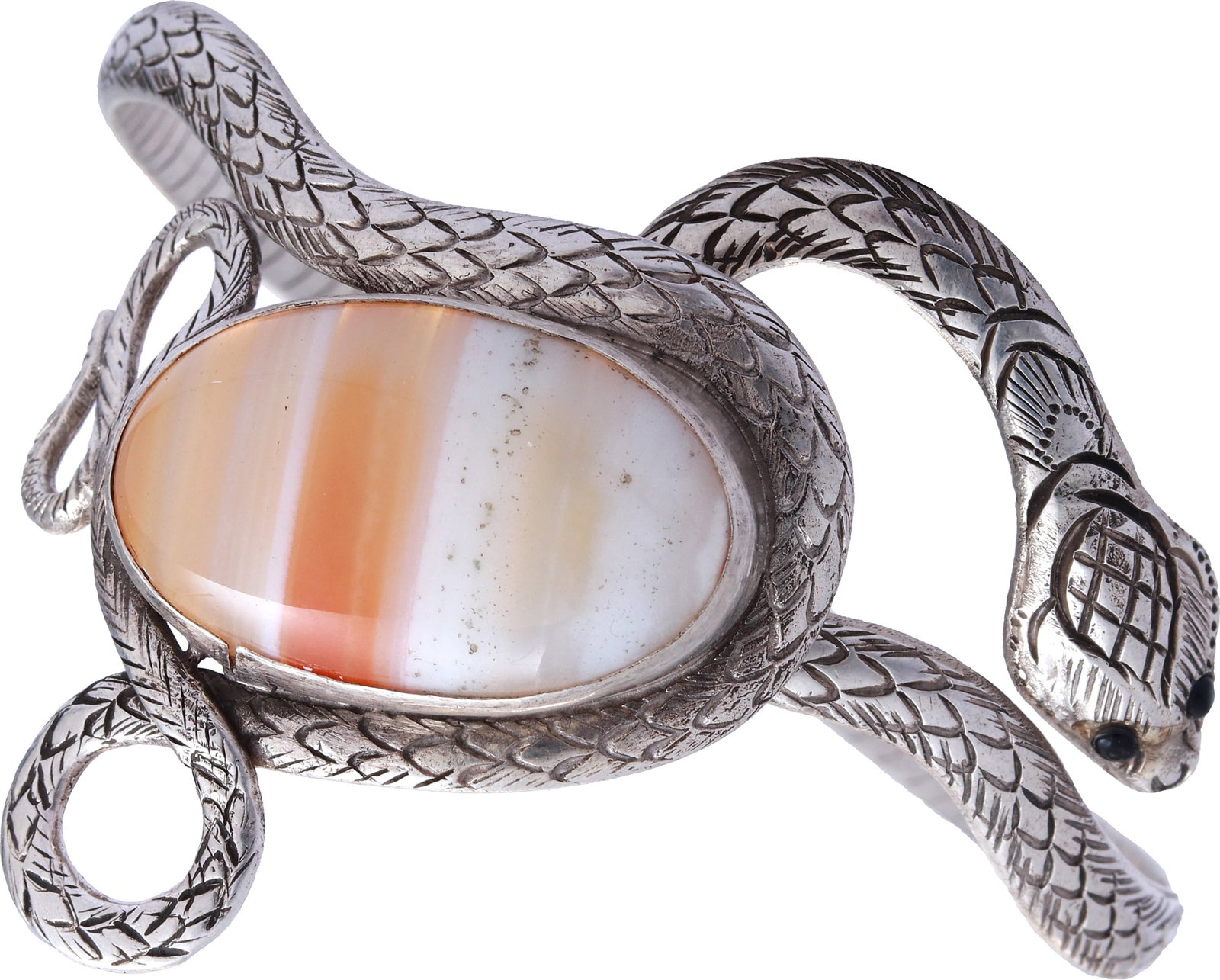 Onyx Serpent Bracelet: Title: Onyx Serpent Bracelet Description: itemcode : JCK74) Reserve: $459.00 Shipping: Domestic: Shipping rates are determined by destination International: Foreign shipping rates are determined by