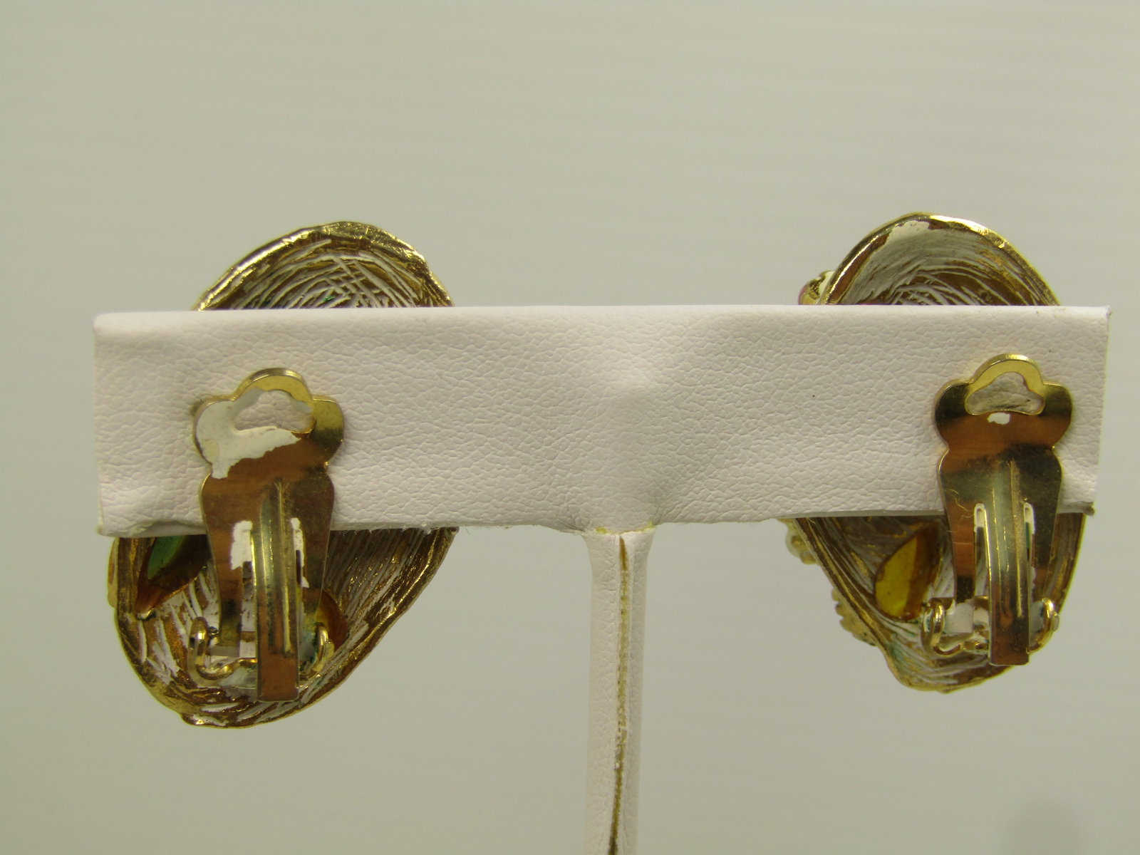 Vintage Har Signed Enameled Raised Rhinestone, Bracelet, Clip Earrings Set, signed HAR, 1950's, RARE - 8