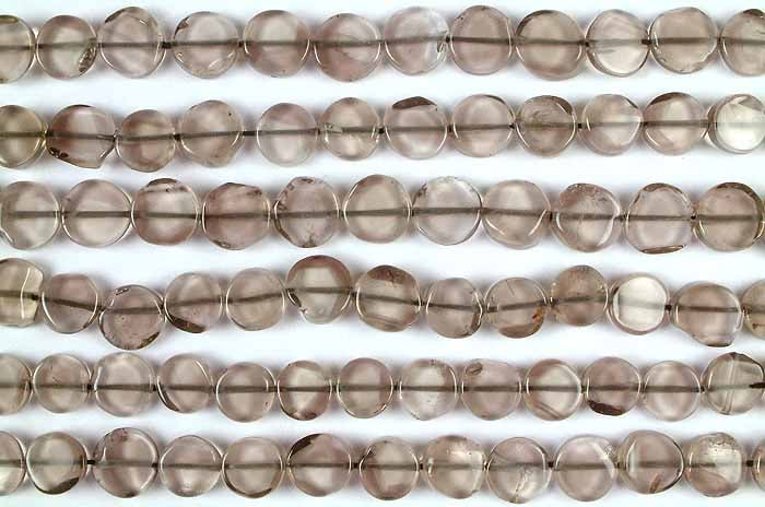 Smoky Quartz Coins / Semi-Precious Gemstone Beads (1 of 1)