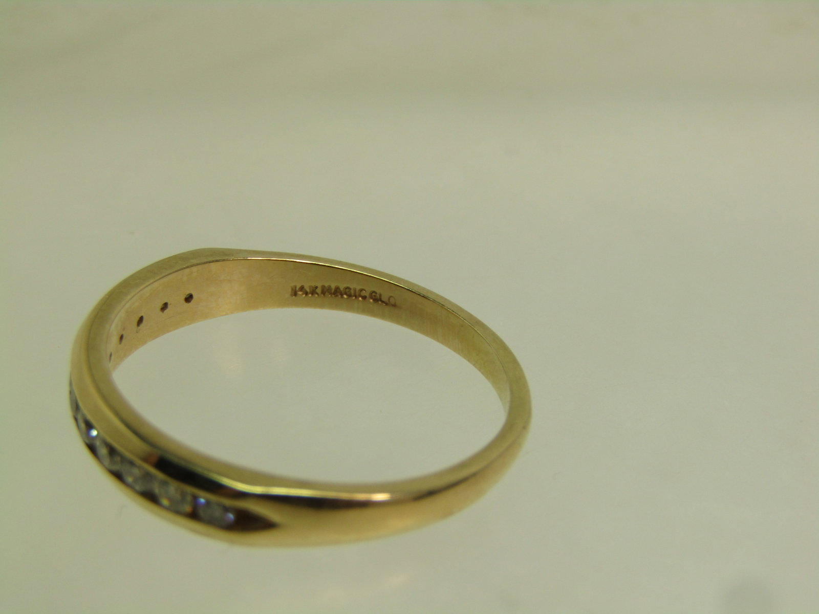 Vintage 14kt Diamond Anniversary/Wedding Band, Sz. 10, Magicglo, Unisex, 1980's - 4