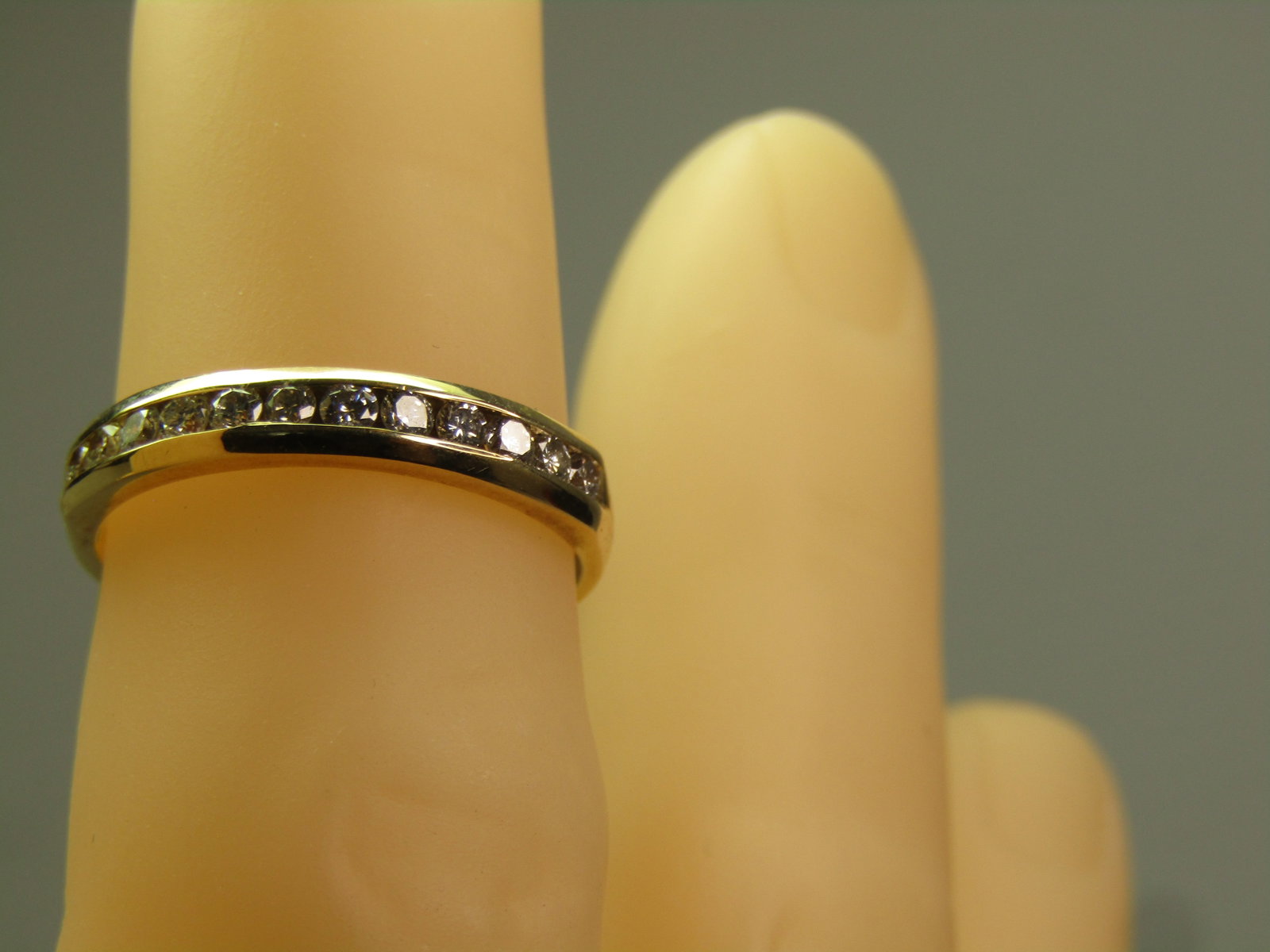Vintage 14kt Diamond Anniversary/Wedding Band, Sz. 10, Magicglo, Unisex, 1980's - 7