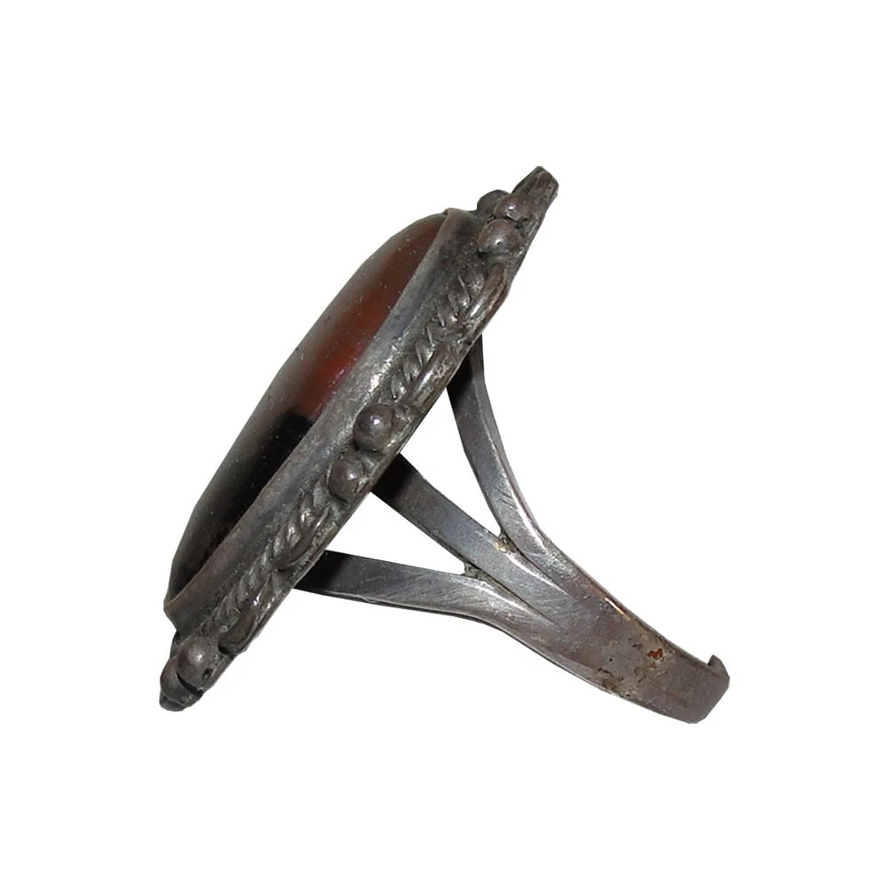 Southwestern Inspired Petrified Wood Sterling Ring - 4
