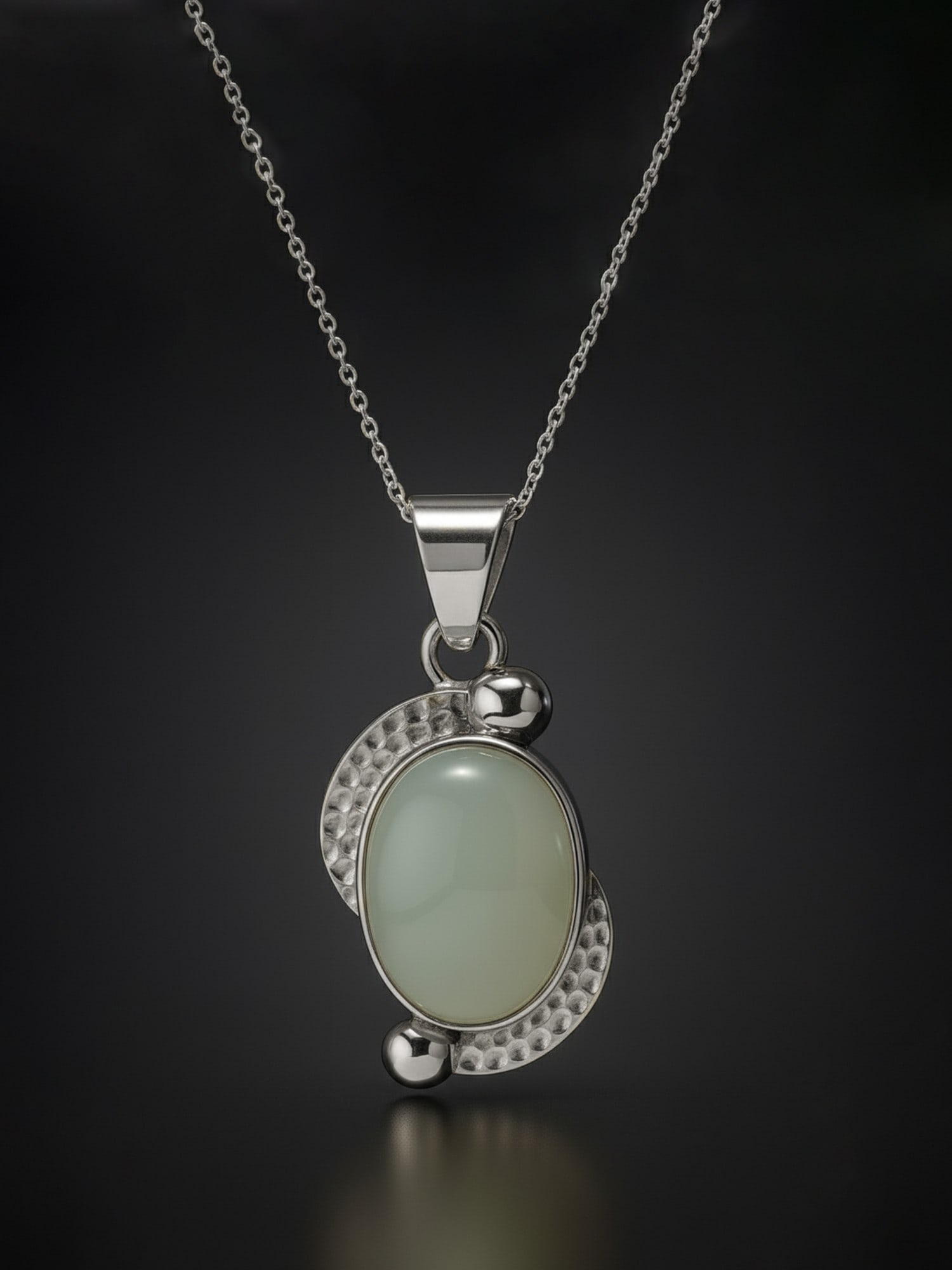 Oval Shape Peru Chalcedony Pendant - 2