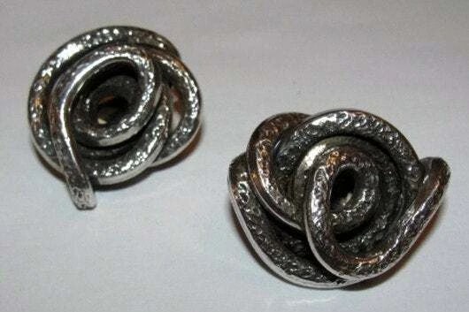 Hand Made Sterling Silver Spiral Earrings - 2