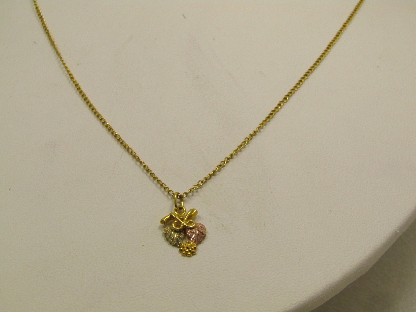 Vintage 10kt & 12kt GF Black Hills Gold Necklace, 18", Landstrom's Original Box, 1980's-1990's - 2