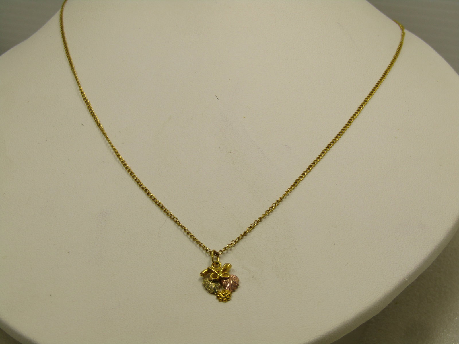 Vintage 10kt & 12kt GF Black Hills Gold Necklace, 18", Landstrom's Original Box, 1980's-1990's - 3