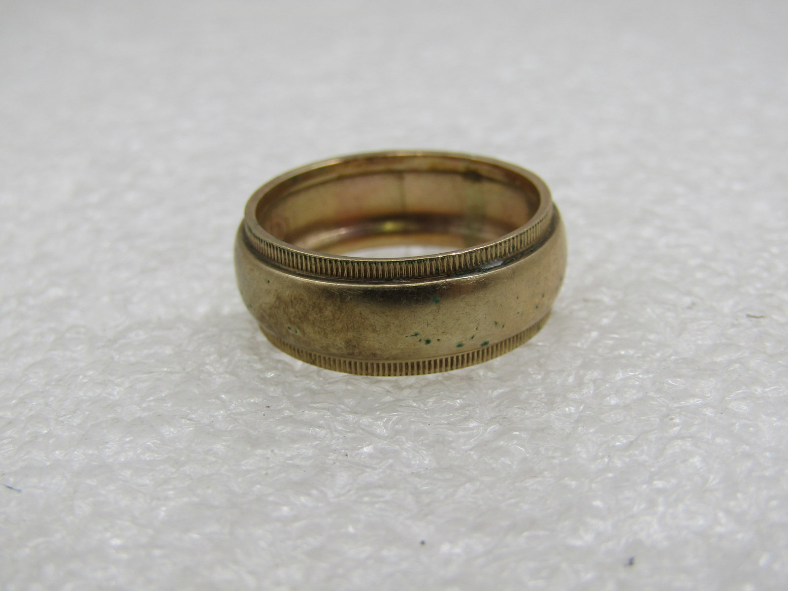 Vintage 10kt G.F. Wedding Band, Sz. 7, 7mm Wide, Signed - 4