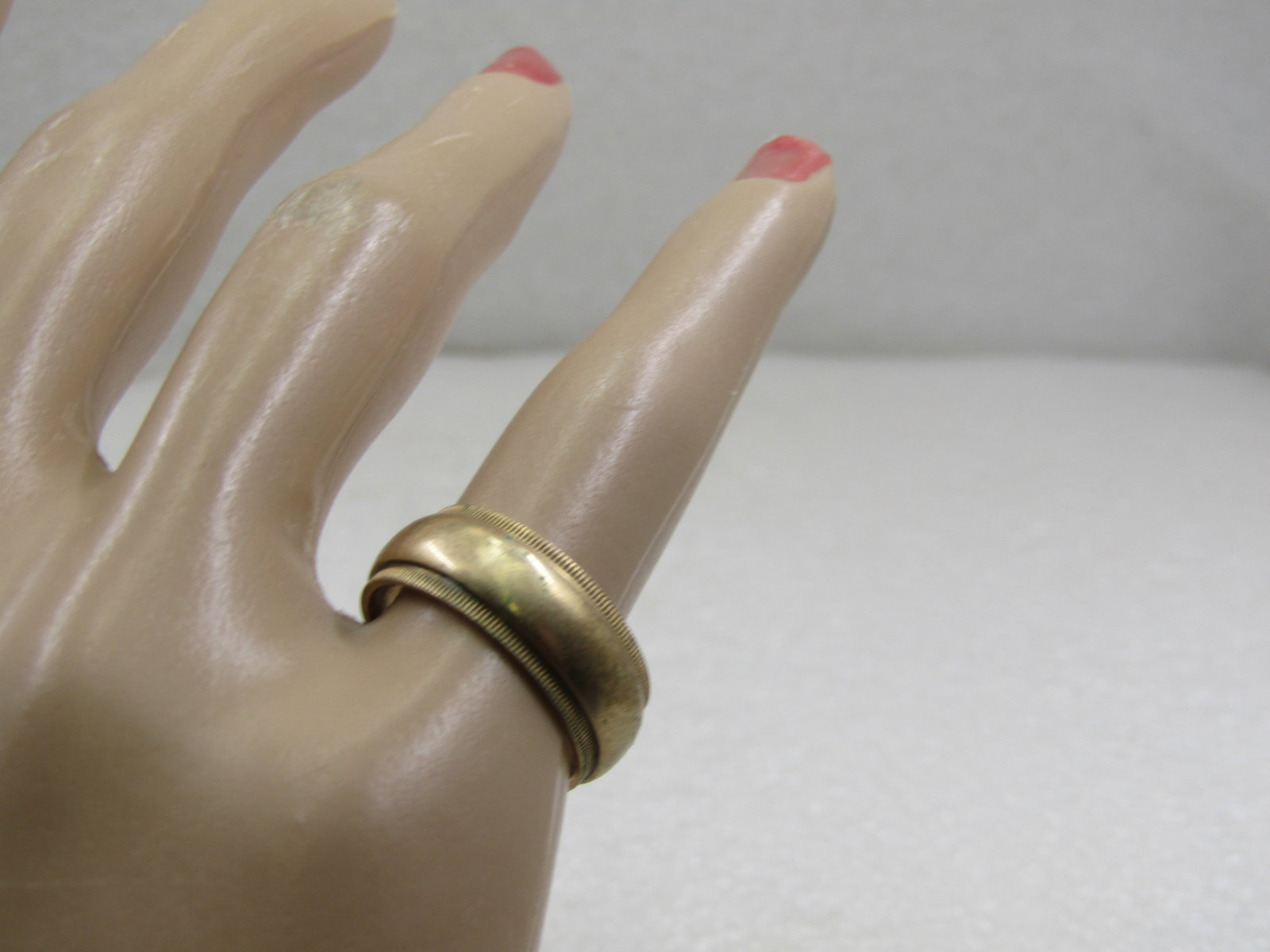 Vintage 10kt G.F. Wedding Band, Sz. 7, 7mm Wide, Signed - 7