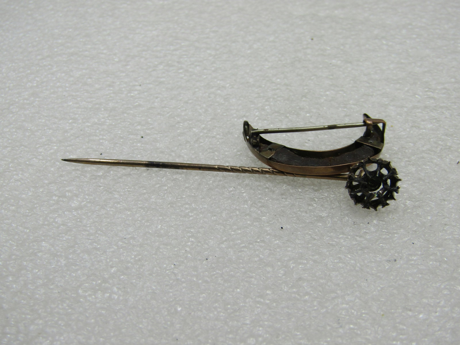 Victorian Stick Pin & Crescent Pins, Repurpose - 6