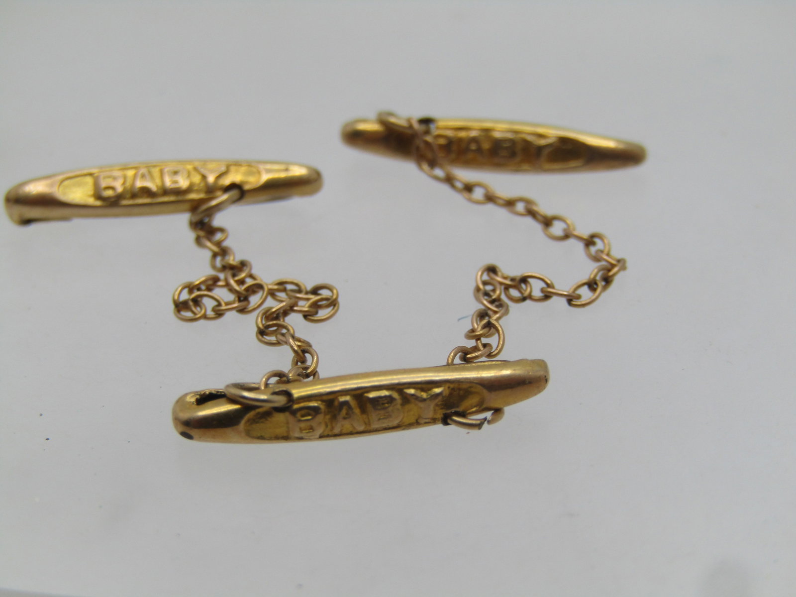 Vintage Triple Baby Scatter Brooch, Victorian, 10kt G.F. C-Clasp - 4