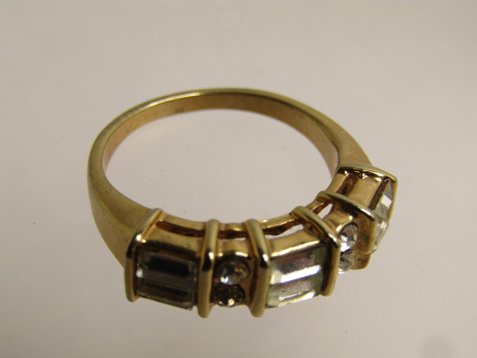 Vintage 10kt G.F. CZ Ring, Sz. 6, 1980's-1990's - 2